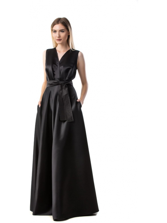 Rochie cu Imprimeu Negru cu Alb 8102 #4