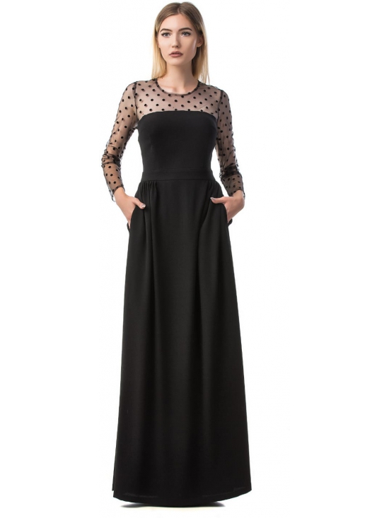 Rochie cu Imprimeu Negru cu Alb 8102 - JZWAP